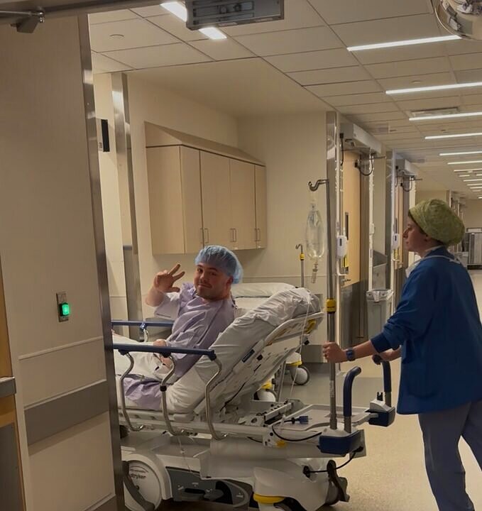 Joe heading into the OR