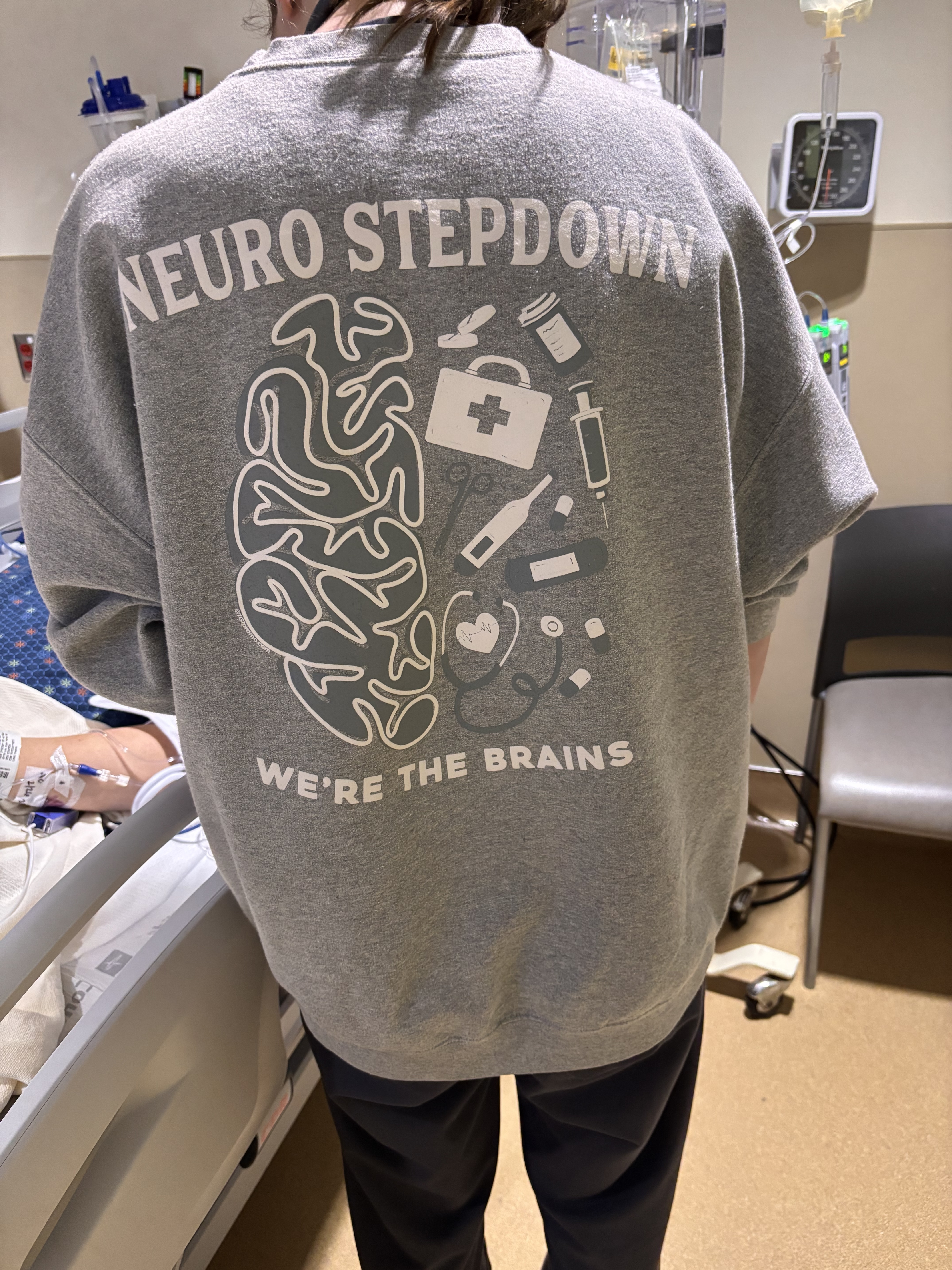 Joe's new nurse in the Neuro Step-Down Unit